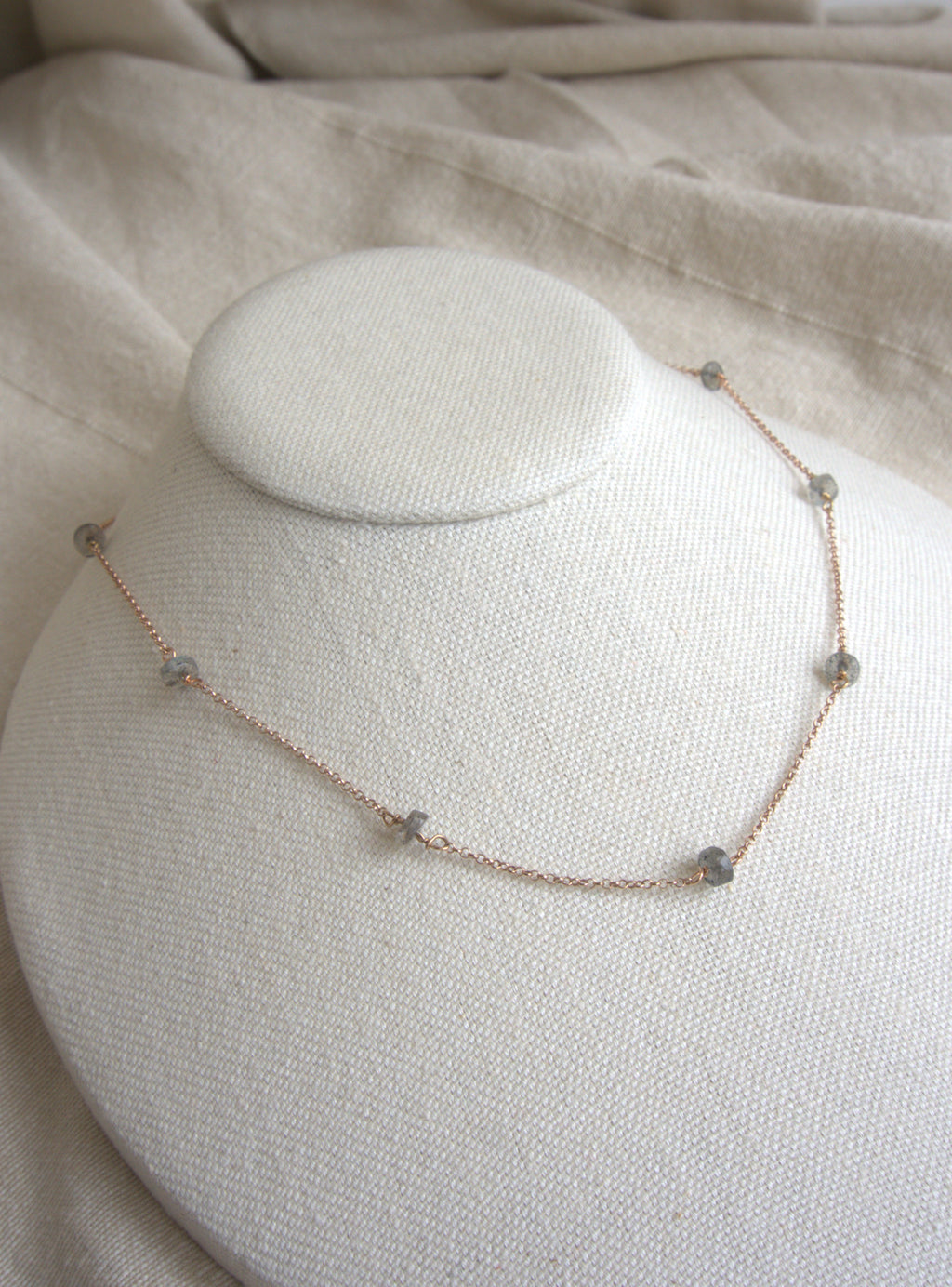 Collana Alternata - labradorite rondelle