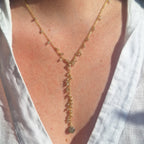Collana Cascata di Gemme con Ciondolini di Labradorite