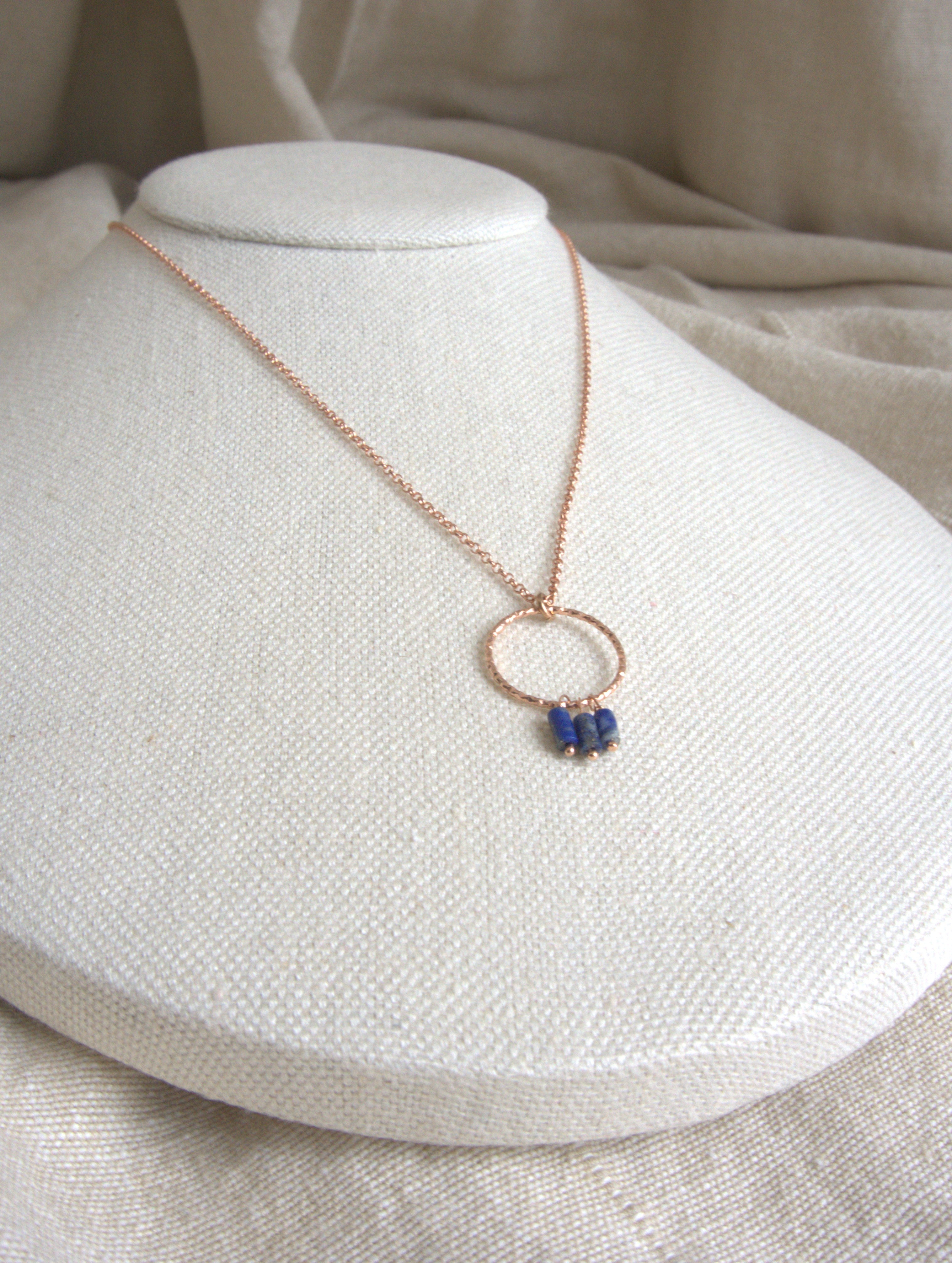 Collana Rivombrosa - lapislazzuli tubetto