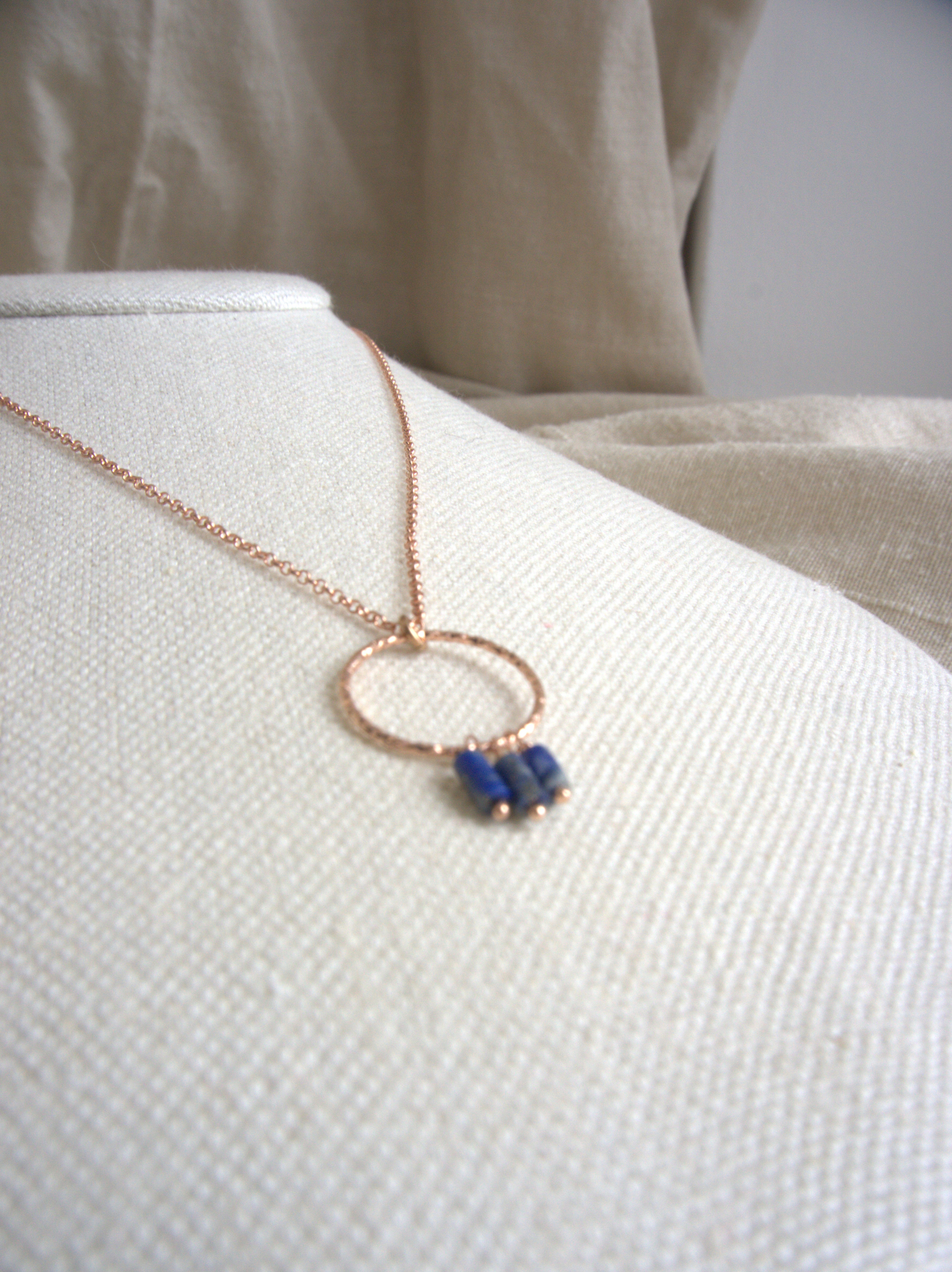 Collana Rivombrosa - lapislazzuli tubetto