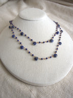 Collana Rosario lunga con pietre a goccia - lapislazzuli