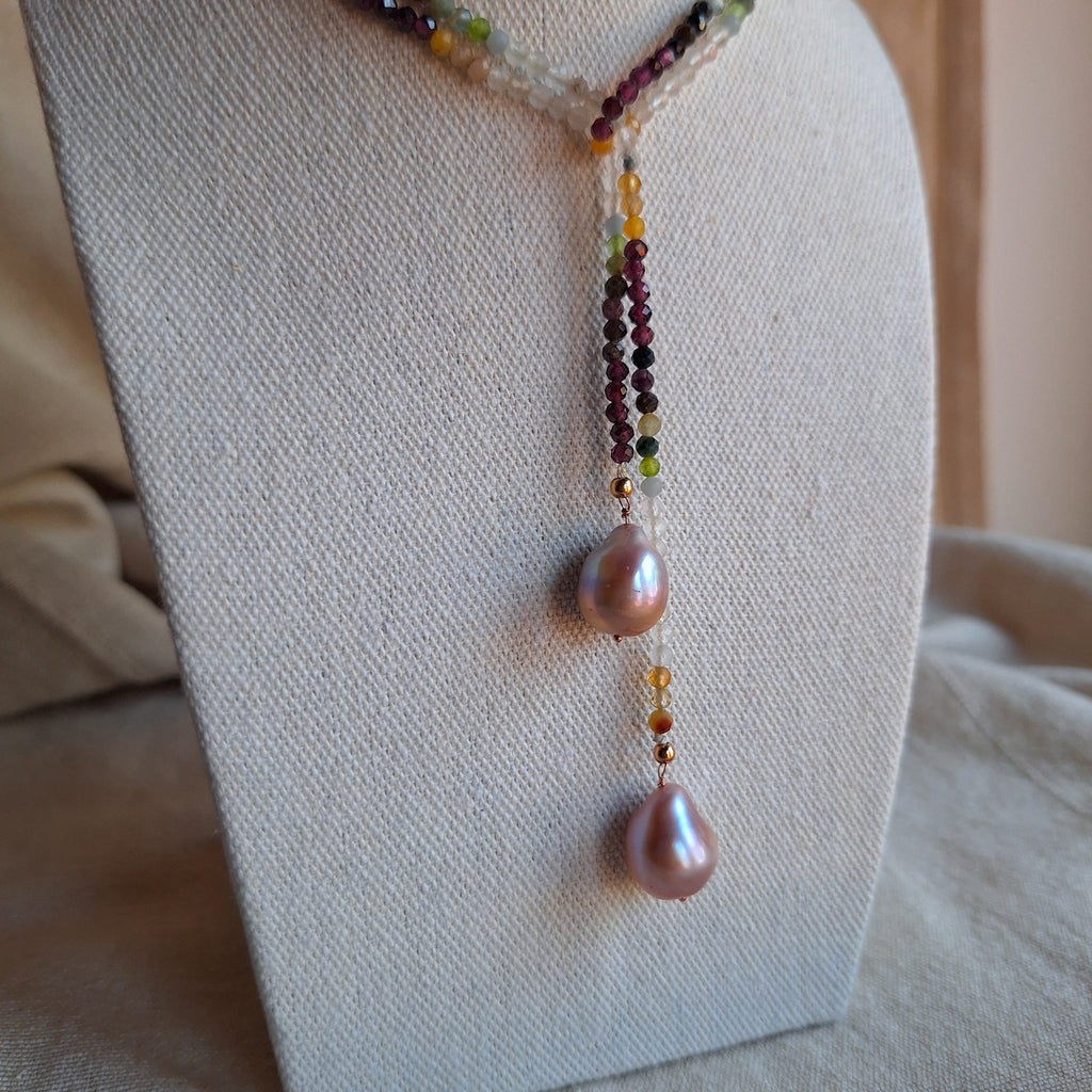 Le Caravattine - Multicolor con Perle Rosa versione 2
