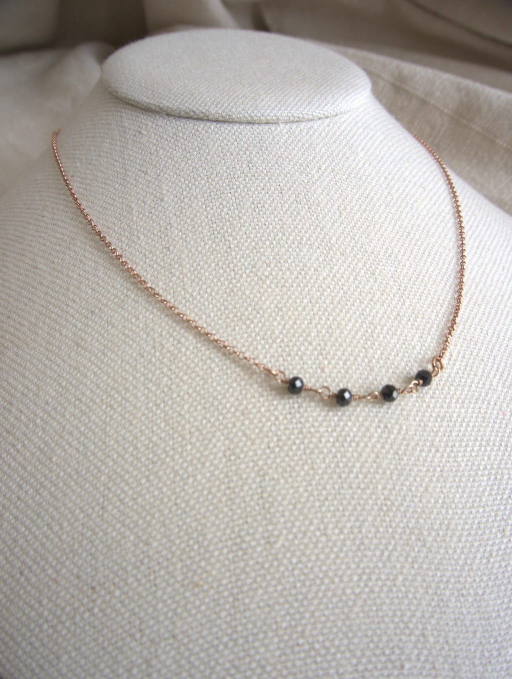 Collana Semi Rosario classico - onice