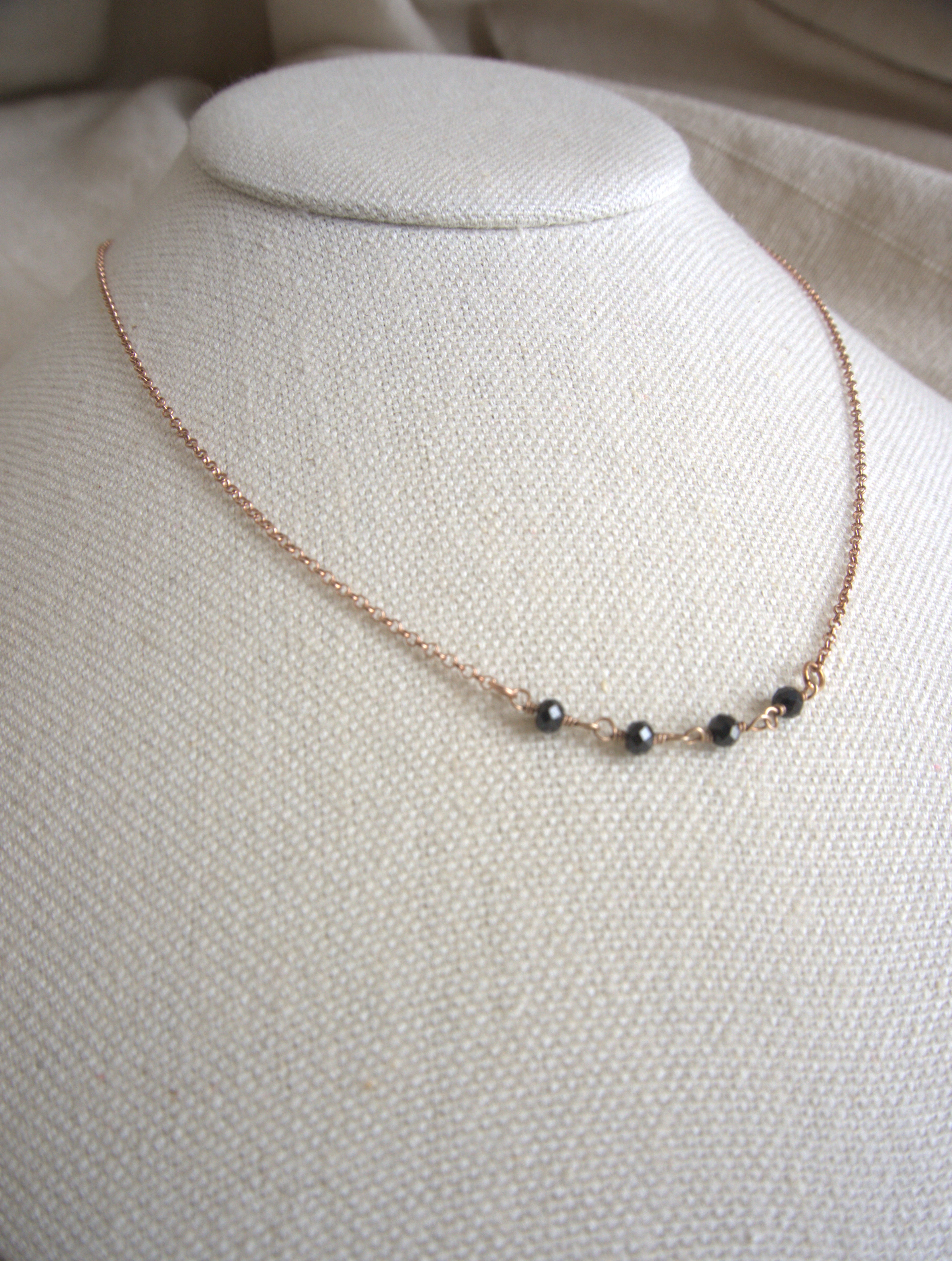 Collana Semi Rosario classico - onice