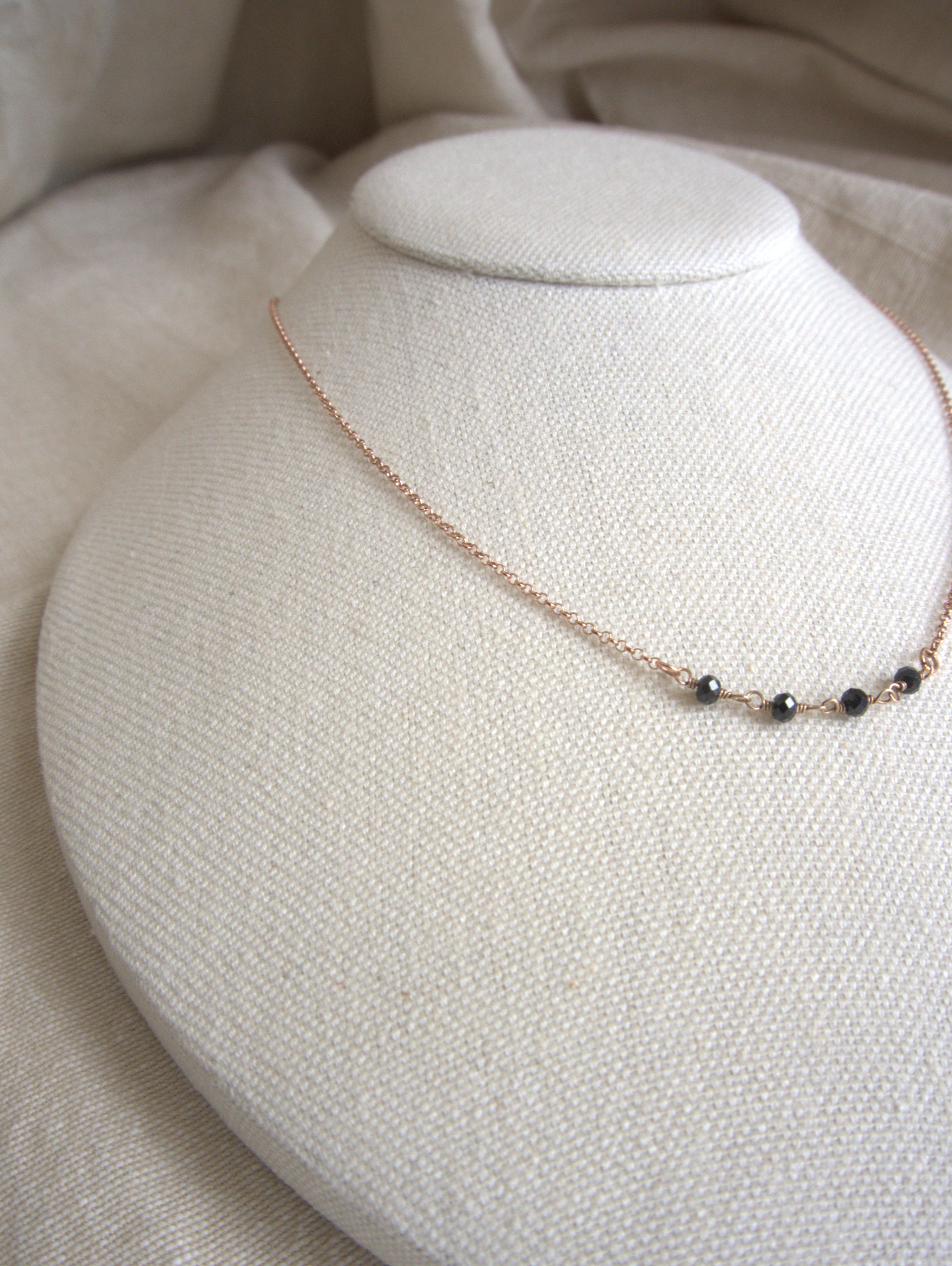 Collana Semi Rosario classico - onice