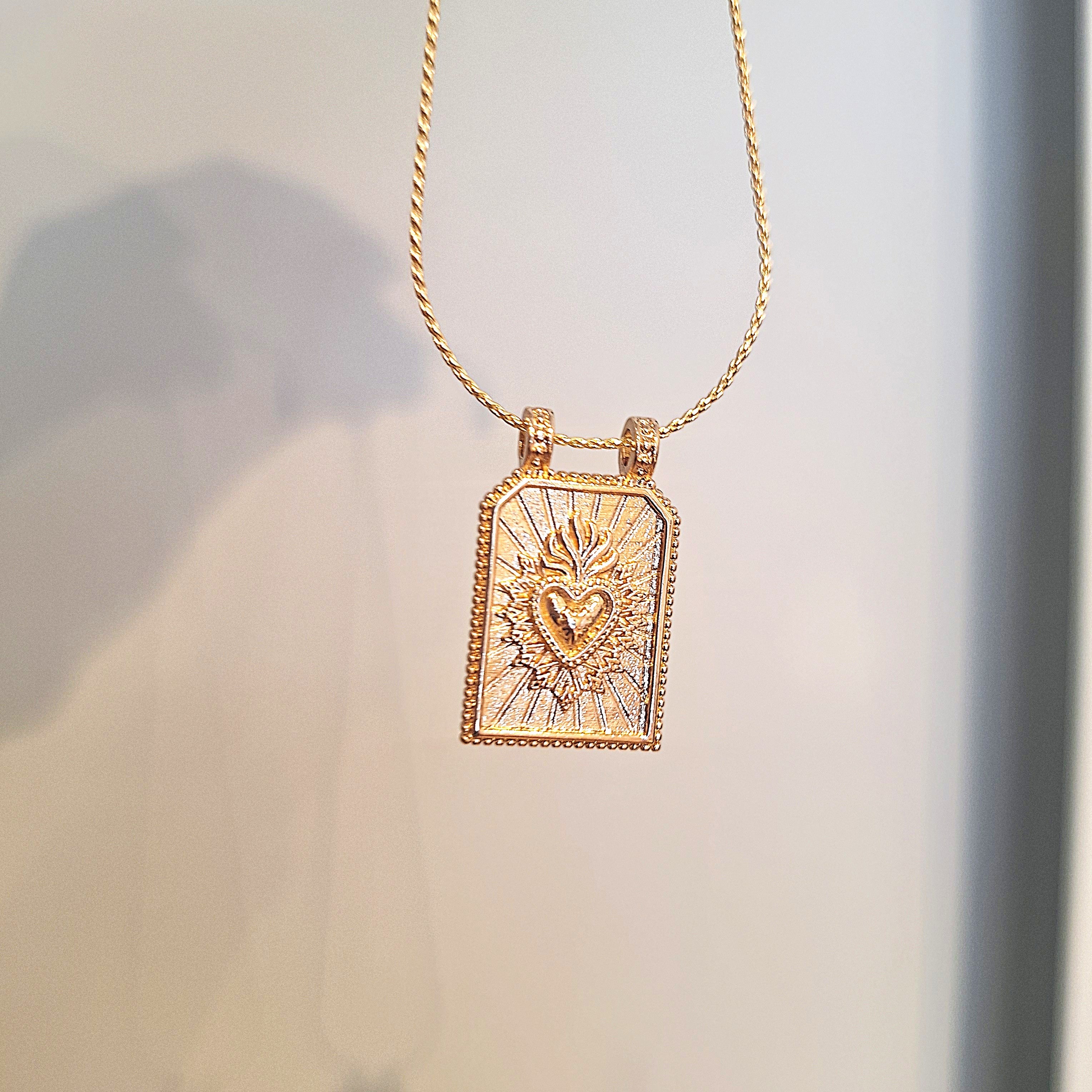 Medaglietta Cuore Sacro - Oro