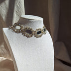 Collana Ovali e Strass - Oro Rosa