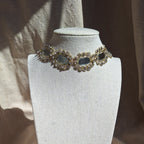 Collana Ovali e Strass - Oro Rosa