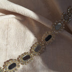 Collana Ovali e Strass - Oro Rosa