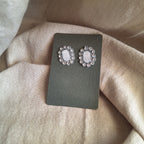 Orecchini Delhi - ovali e strass argento singolo
