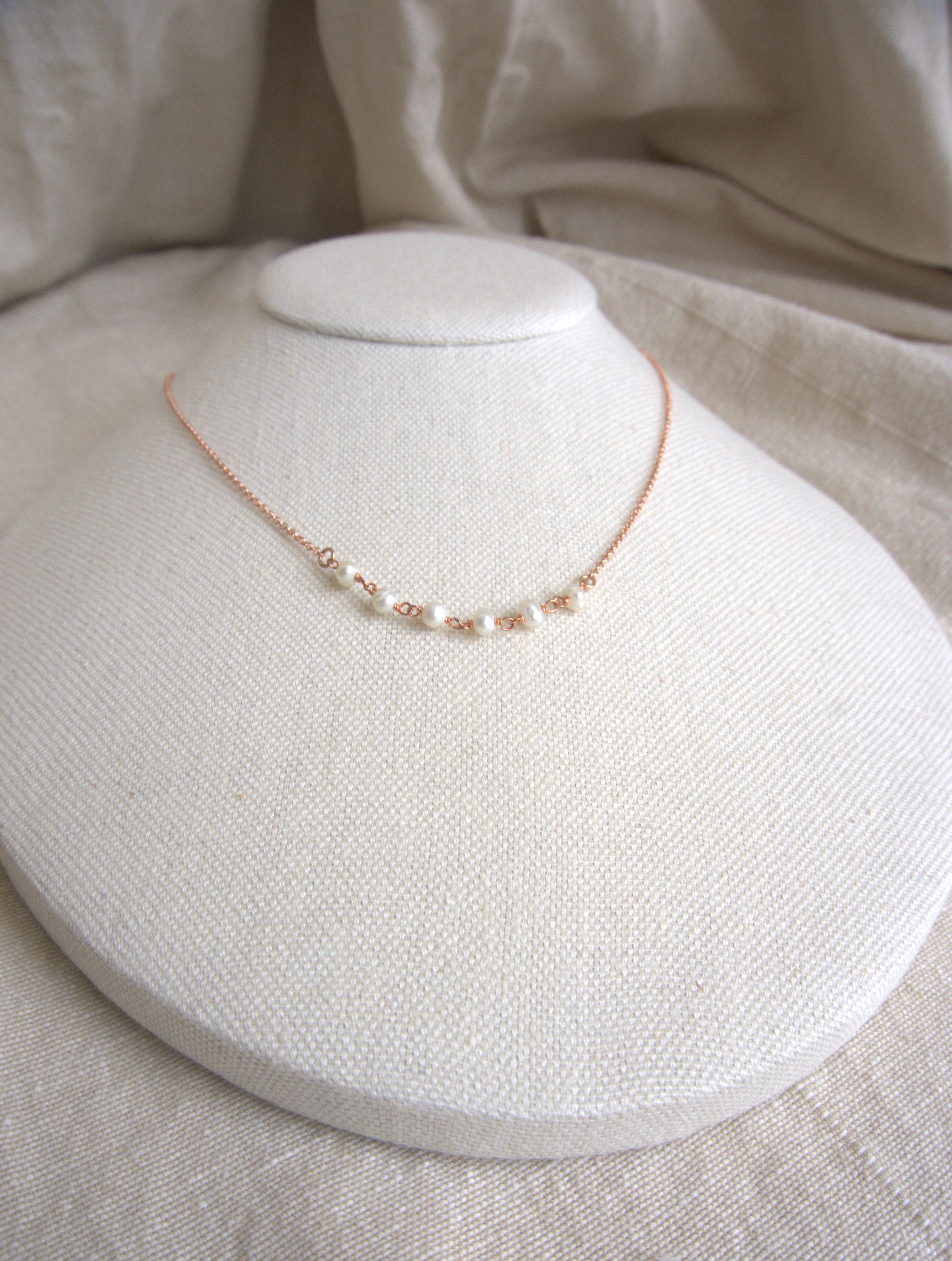 Collana Semi Rosario classico - perle di fiume