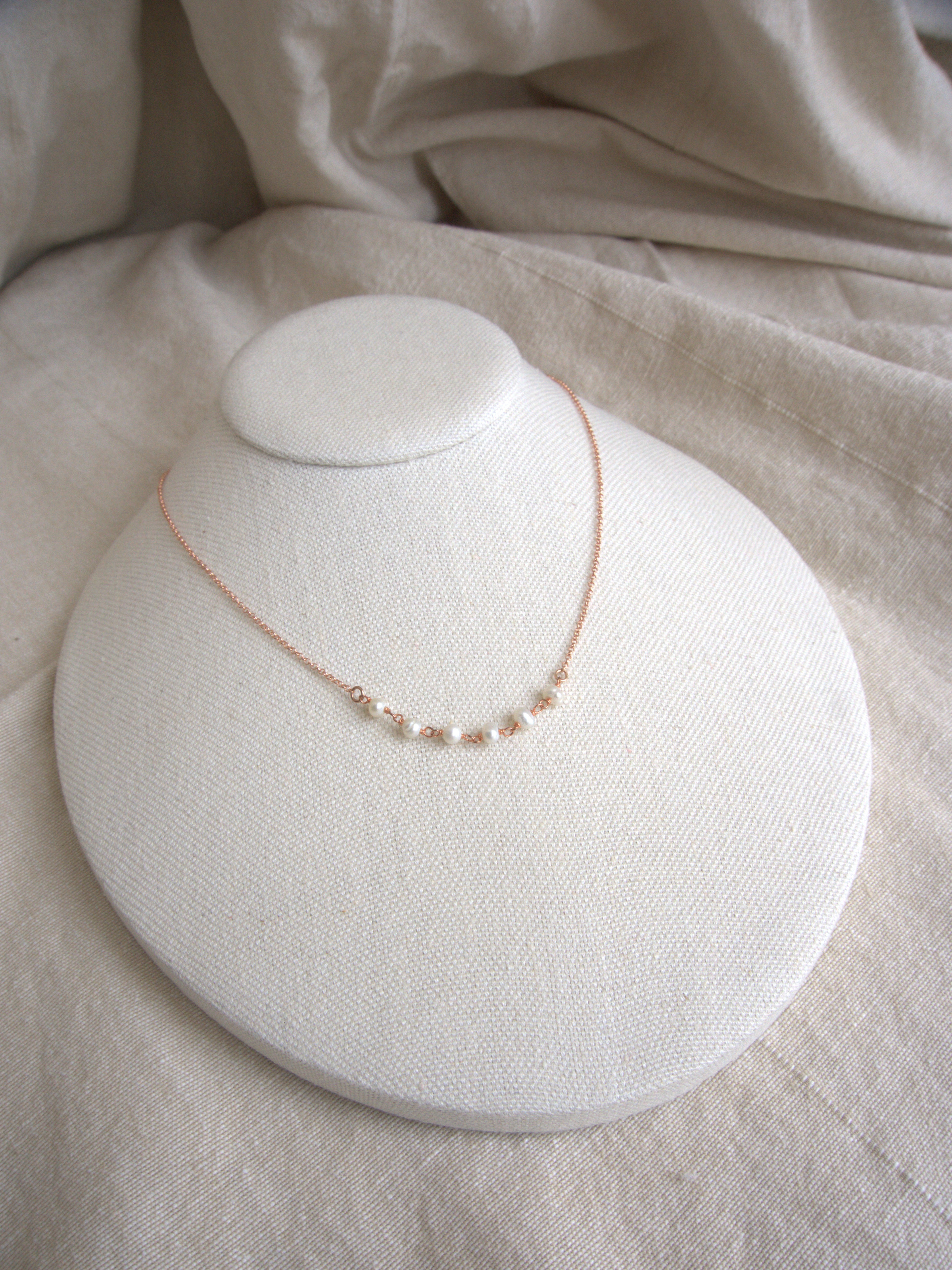 Collana Semi Rosario classico - perle di fiume