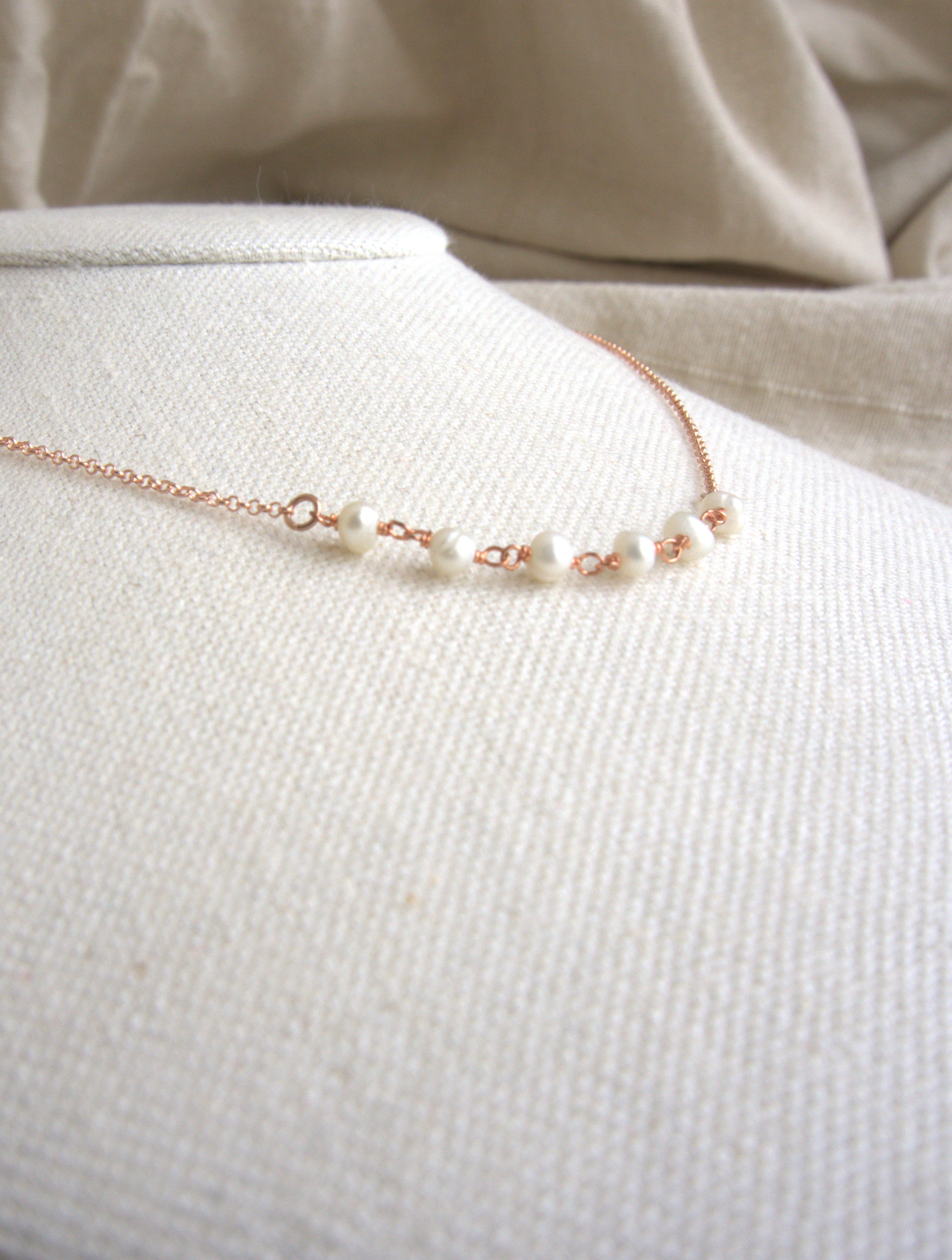 Collana Semi Rosario classico - perle di fiume