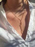 Collana Cascata di Gemme con Ciondolini di Perle
