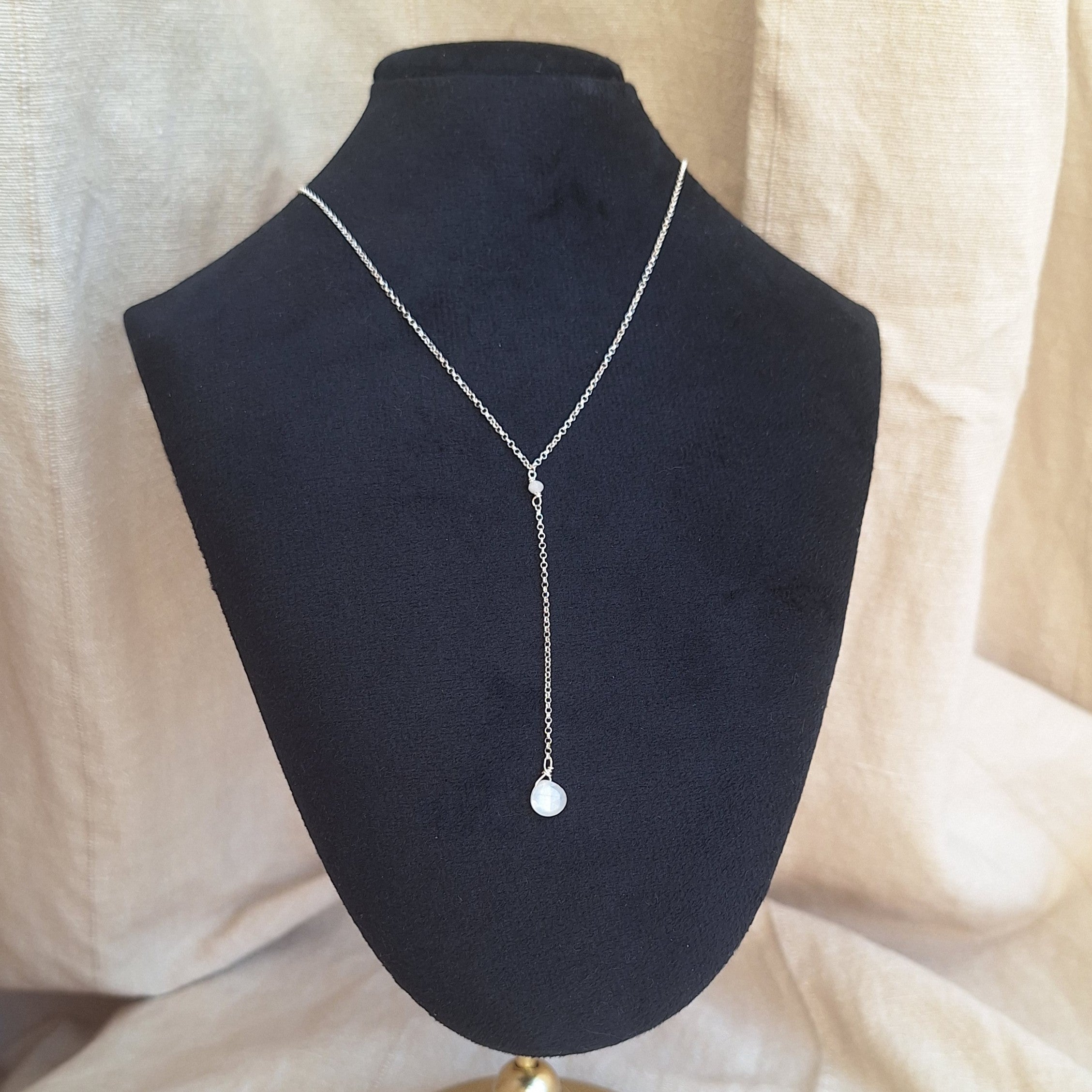 Collana Cascata di Gemme con Pietra di Luna