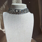 Collana Quadratini e Strass - Argento