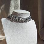 Collana Quadratini e Strass - Argento
