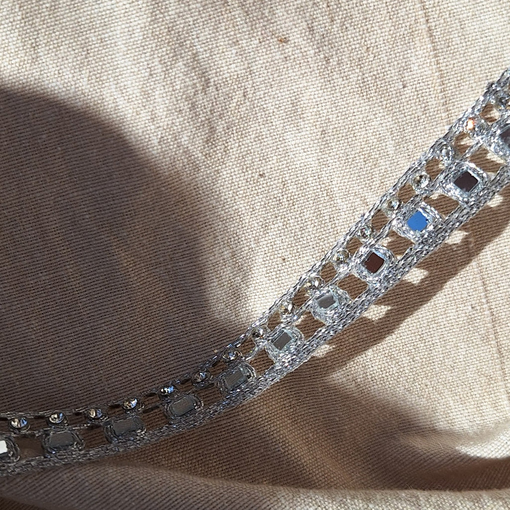 Collana Quadratini e Strass - Argento