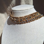 Collana Quadratini e Strass - Oro