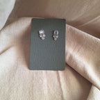 Orecchini Delhi - quadrato e strass argento