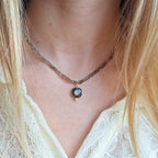 Amuleto del Quadrato - Quarzo Fumè e Labradorite