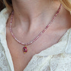 Amuleto del Quadrato - Rodolite e Radice di Rubino
