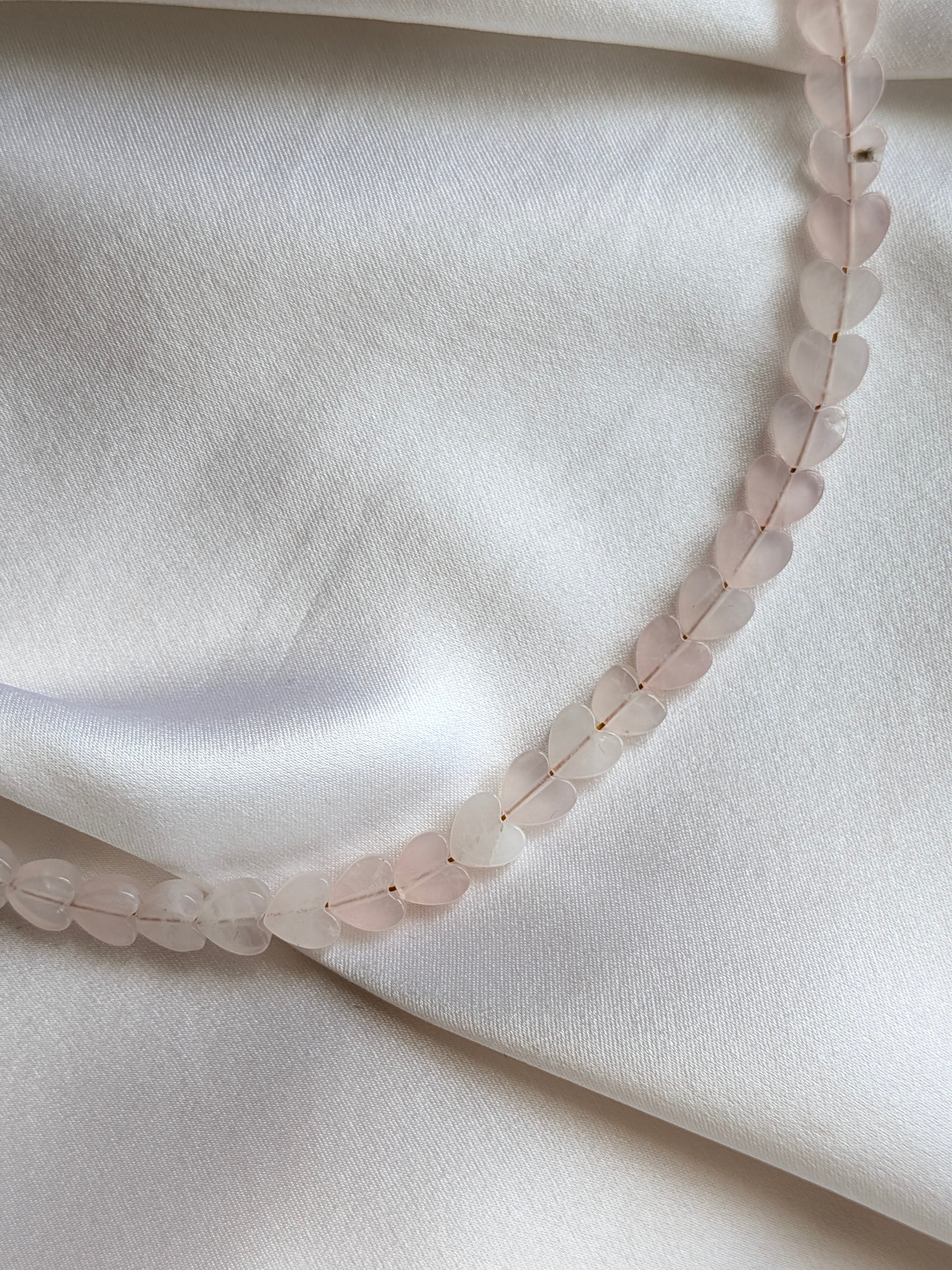 Girocollo Cuoricini - Quarzo Rosa