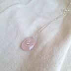 Amuleto della goccia - Quarzo Rosa