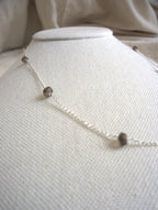 Collana Alternata - quarzo fumè e argento bianco
