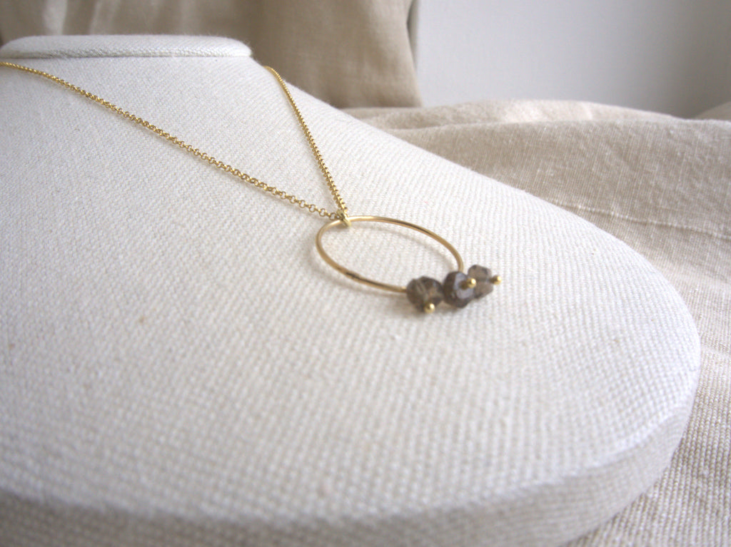 Collana Rivombrosa - quarzo fumè