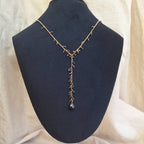 Collana Cascata di Gemme con Ciondolini di Quarzo Fumè e Ossidiana