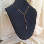 Collana Cascata di Gemme con Ciondolini di Quarzo Fumè e Ossidiana