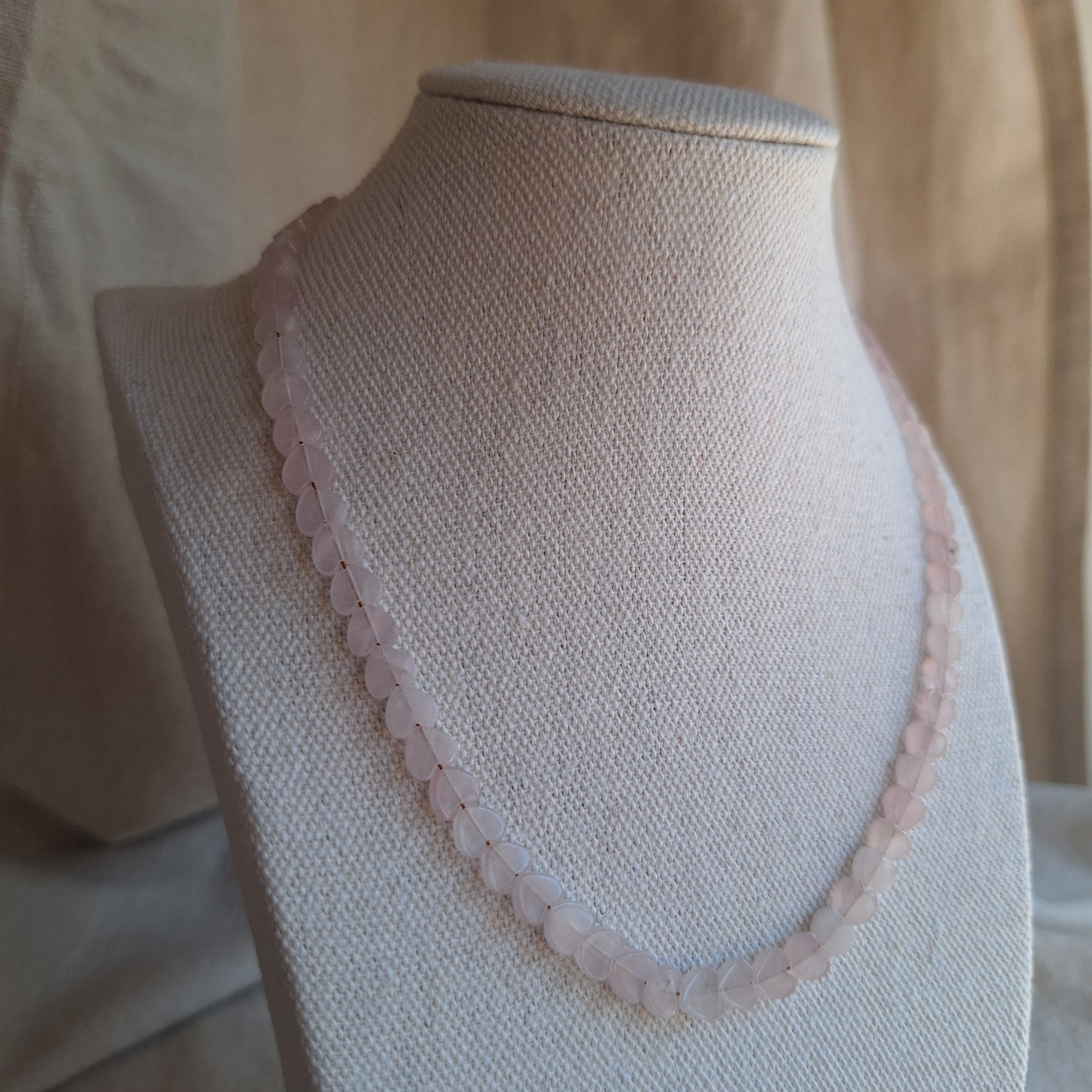 Girocollo Cuoricini - Quarzo Rosa