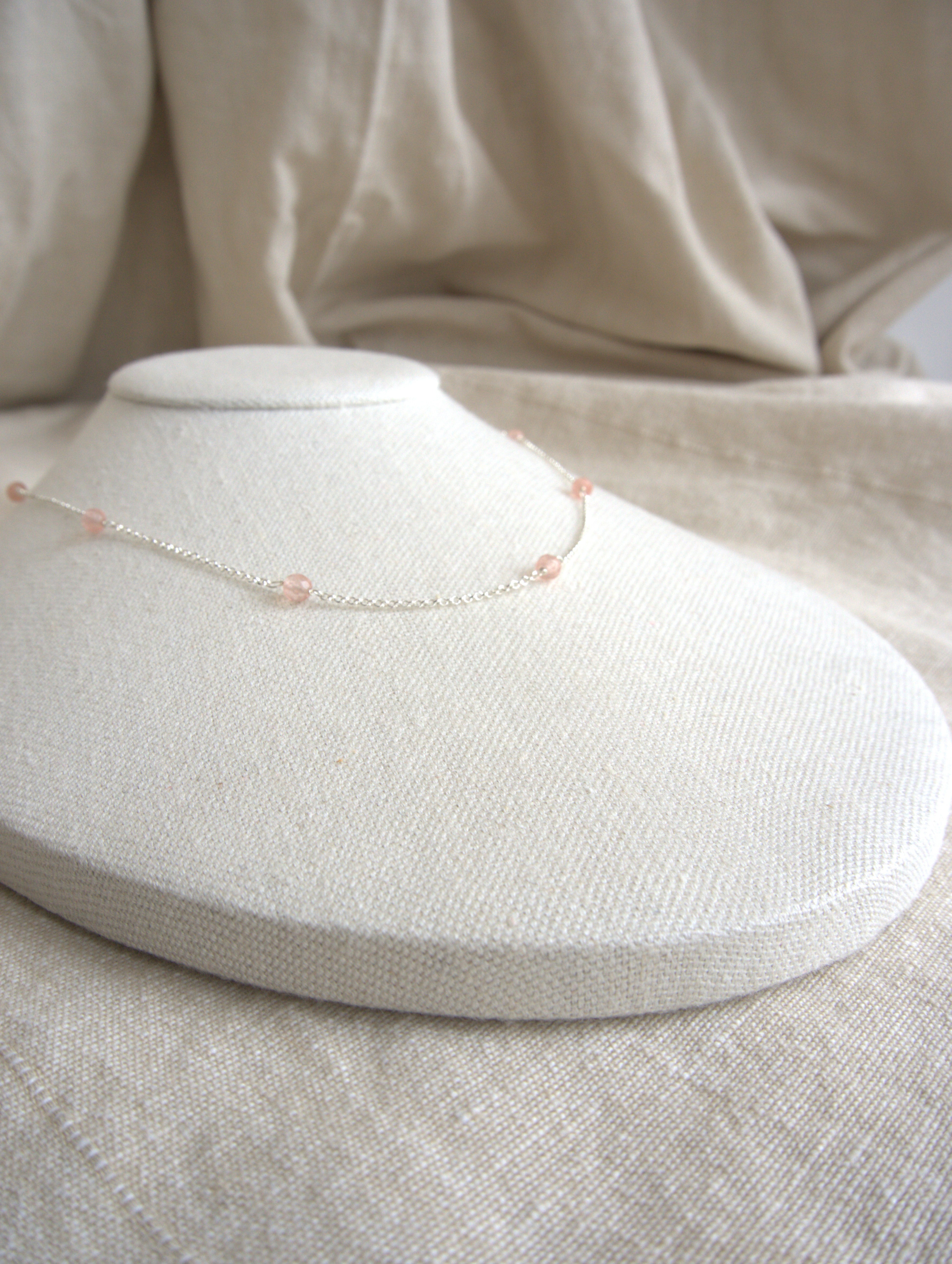 Collana Alternata - quarzo rosa