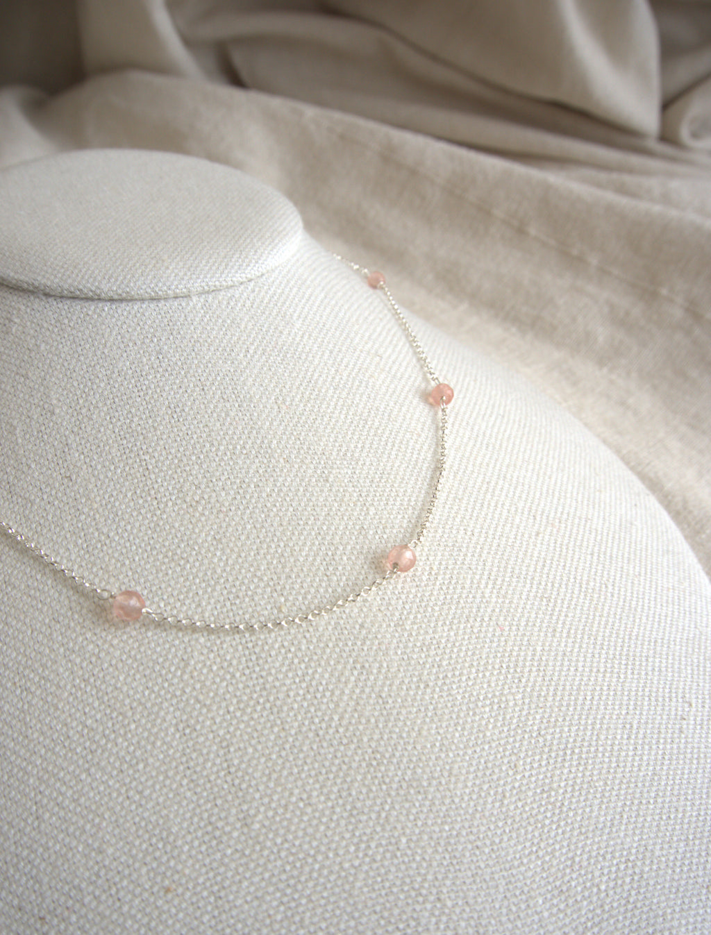 Collana Alternata - quarzo rosa