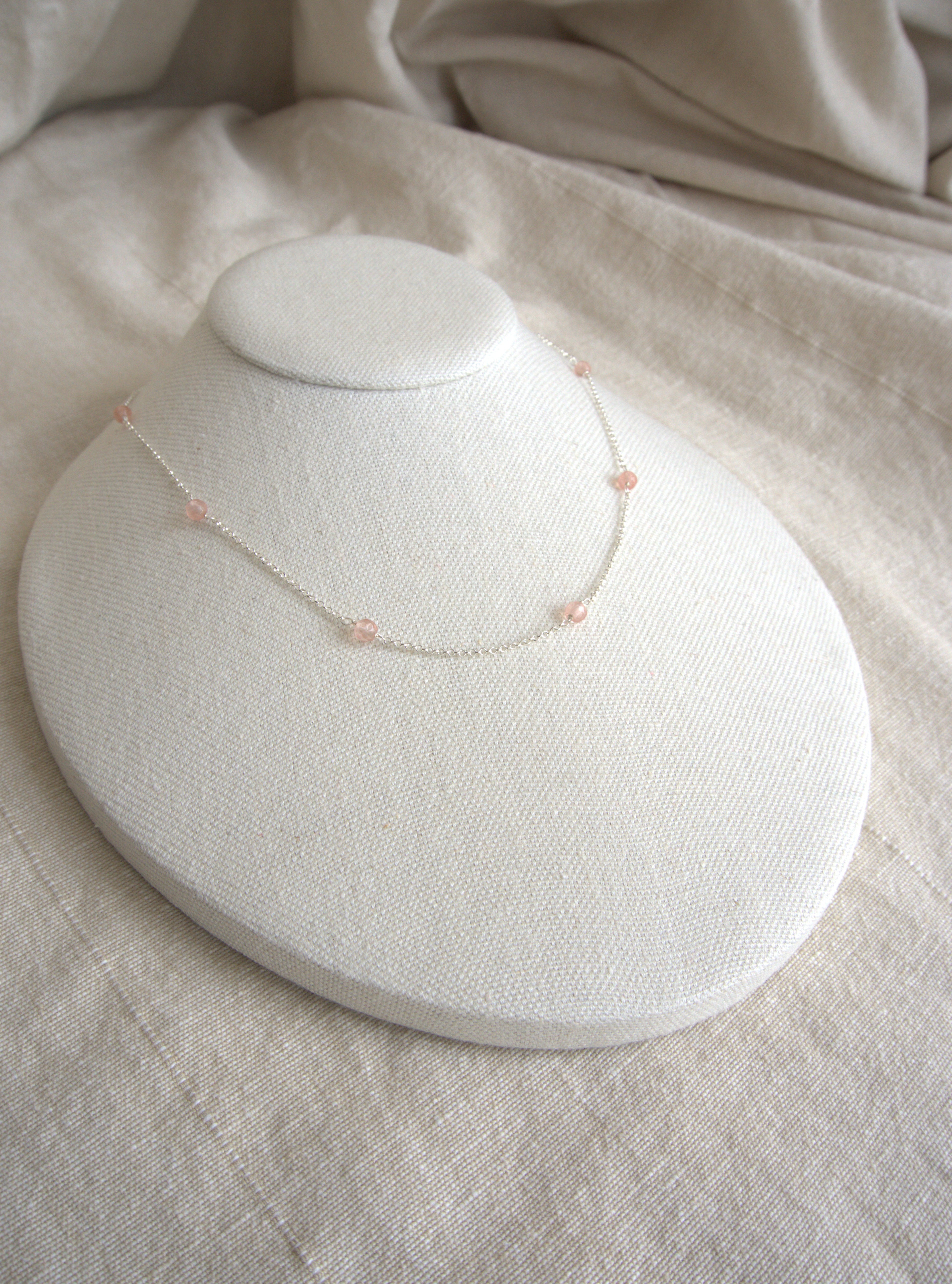 Collana Alternata - quarzo rosa