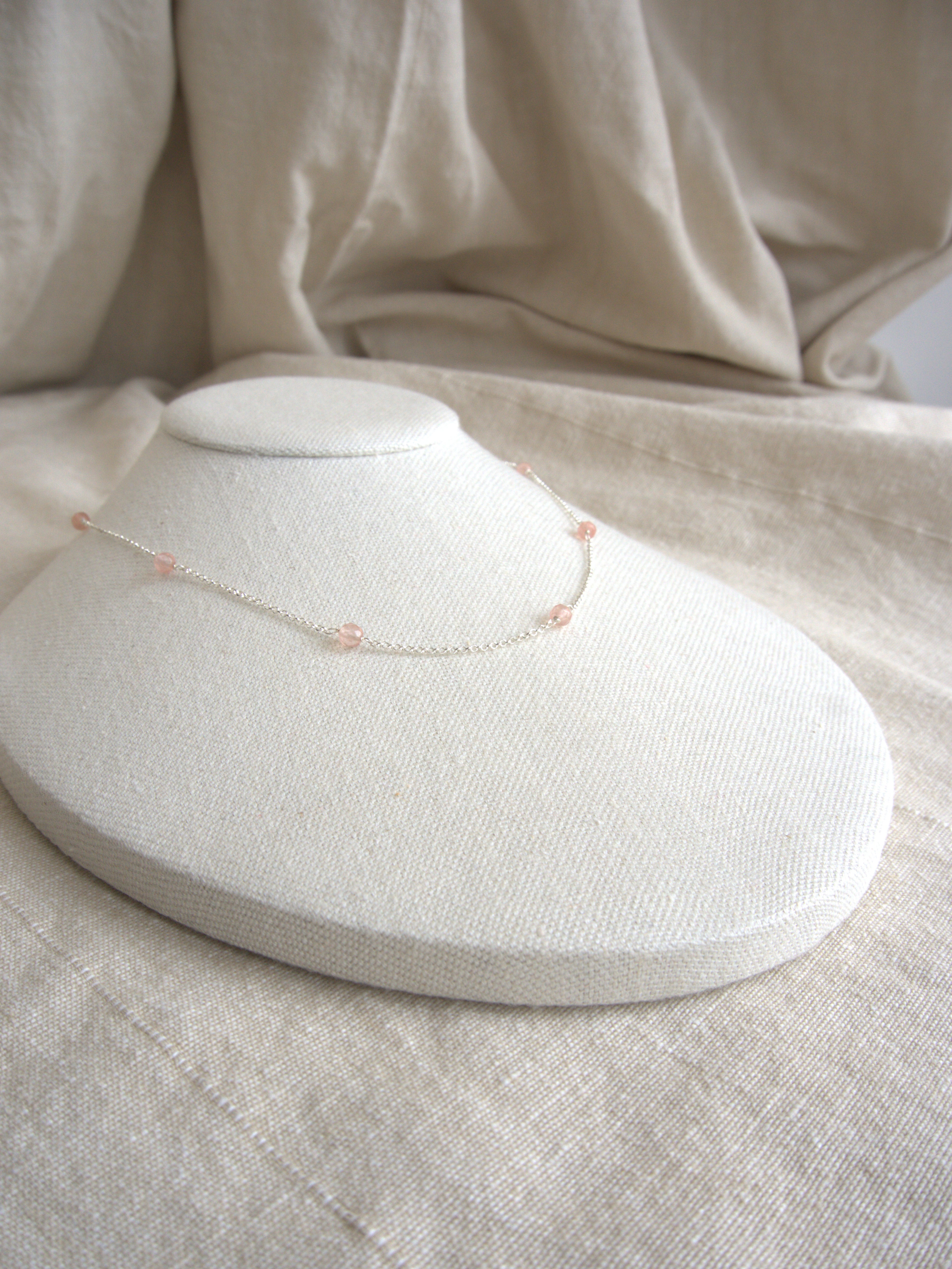 Collana Alternata - quarzo rosa