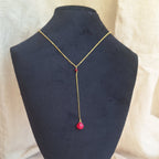 Collana Cascata di Gemme con Radice di Rubino