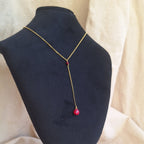 Collana Cascata di Gemme con Radice di Rubino