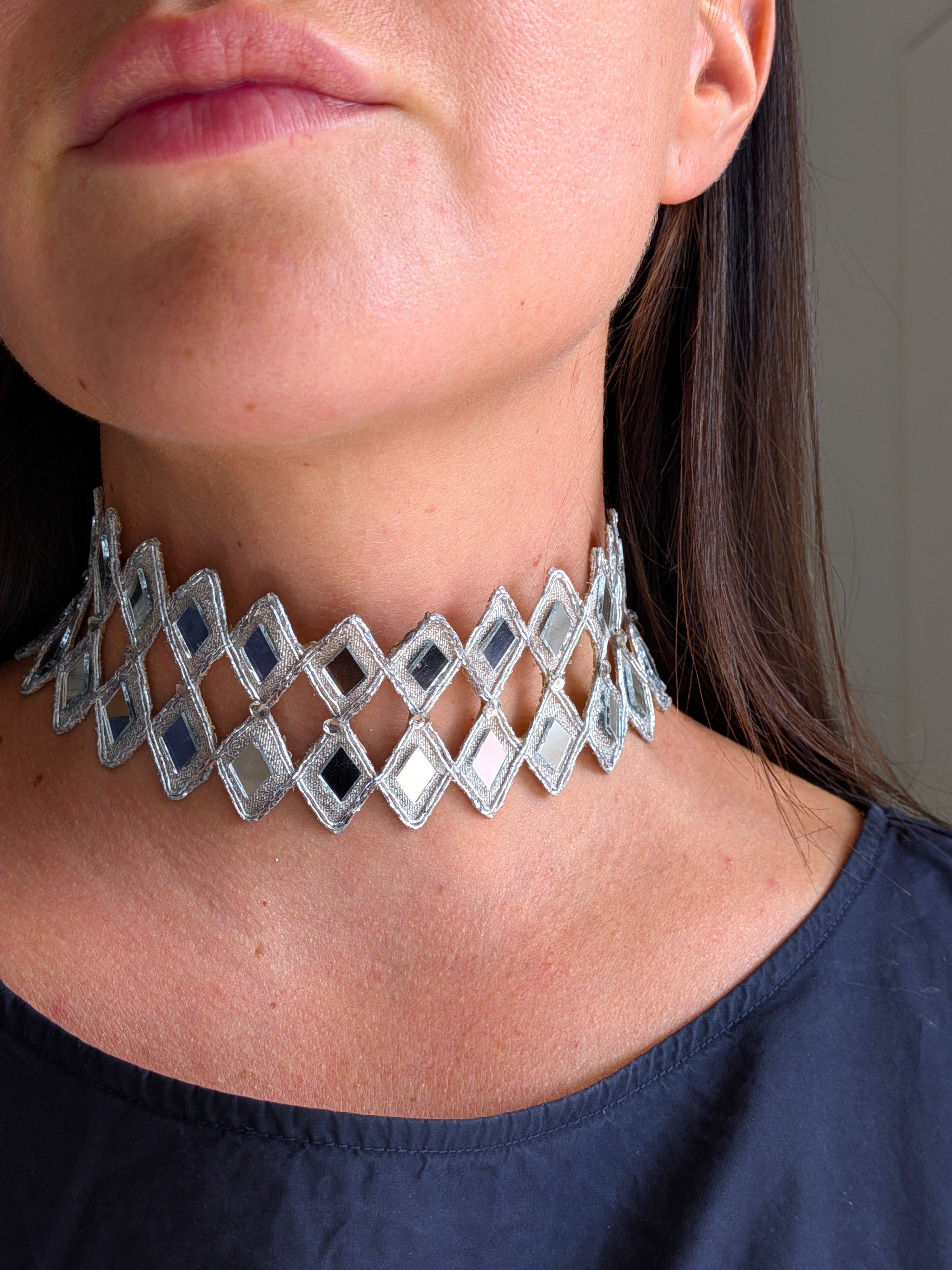 Collana Rombo Doppio - Oro Argento