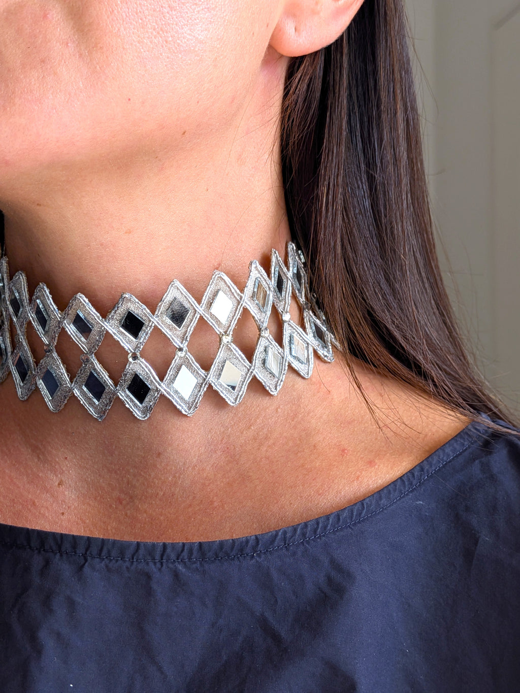 Collana Rombo Doppio - Oro Argento