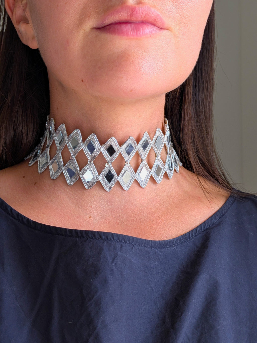Collana Rombo Doppio - Oro Argento