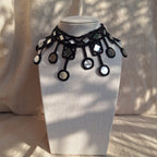 Collana Rombi e Cerchi - nero