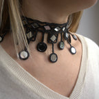 Collana Rombi e Cerchi - nero
