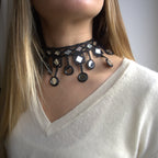 Collana Rombi e Cerchi - nero