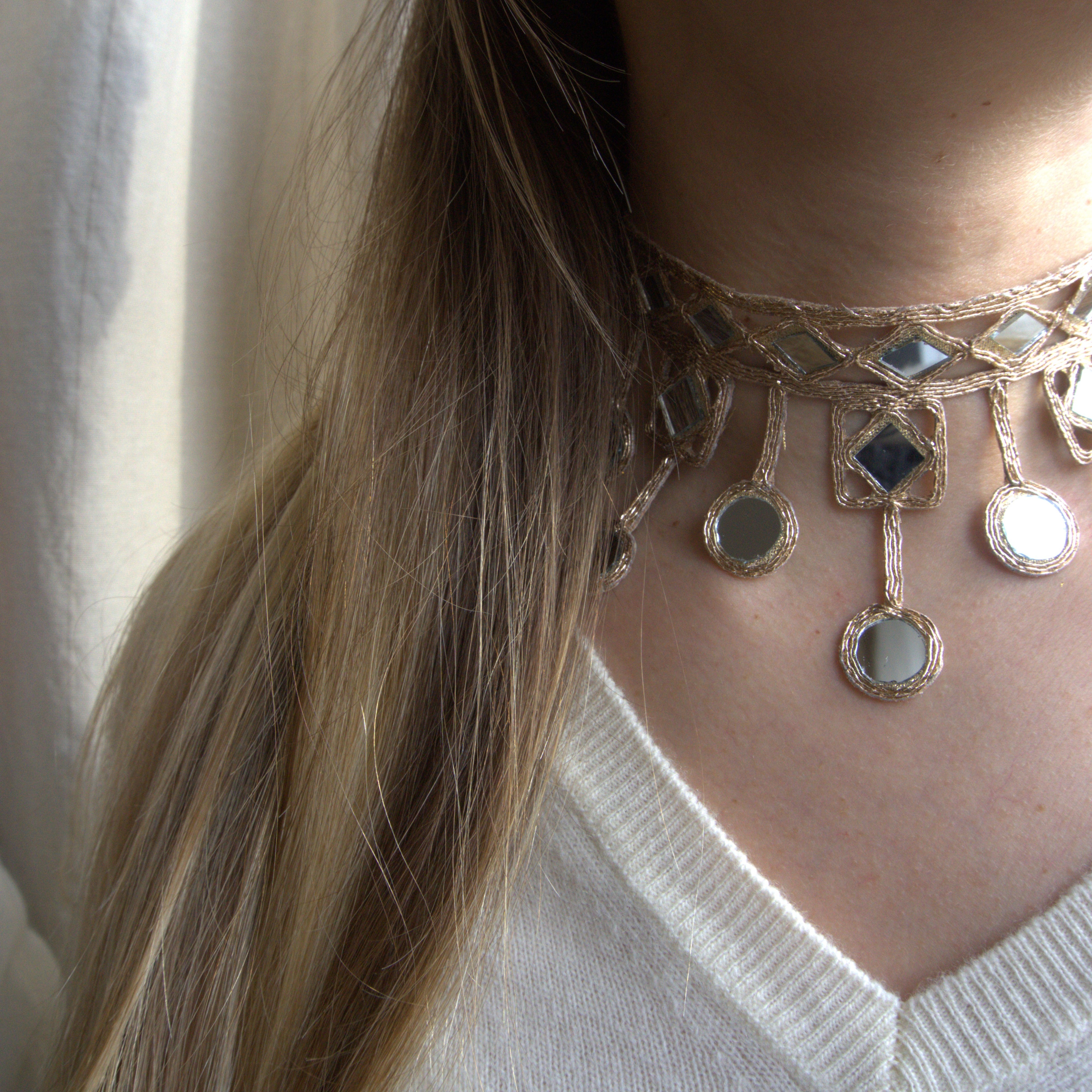 Collana Rombi e Cerchi - oro rosa