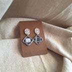 Orecchini Delhi - rombo argento pendente