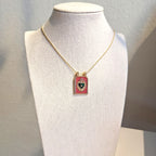 Medaglietta Cuore Sacro - Rosa