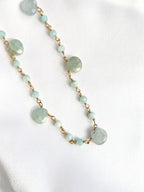 Collana Rosario lunga con pietre a goccia - Amazzonite