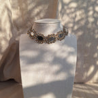 Collana Ovali e Strass - Oro